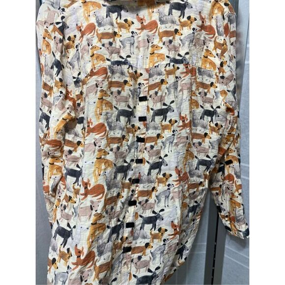 Multiples women’s dog printed blouse size L in petit - Picture 13 of 15